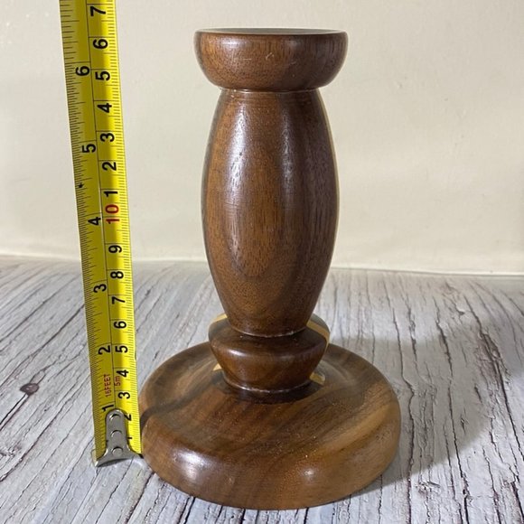 Wood Candle Holder ,Candlesticks | Wooden Candlestick Holder, Wood Pillar Candle - Picture 4 of 6